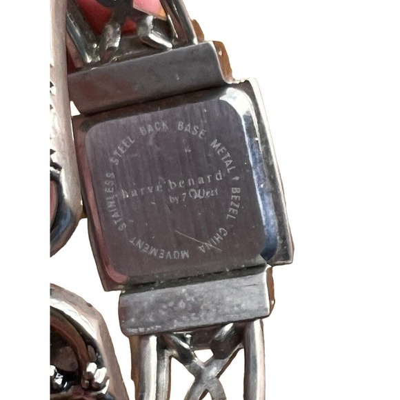 Harve Bernard Quartz Watch Filligree Metal Cuff - Picture 7 of 7